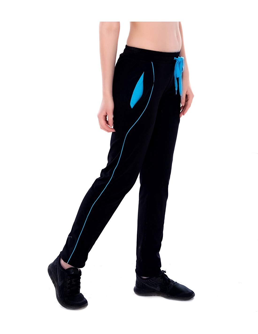 Jockey Womens Super Combed Cotton Side Zipper Pocket Printed Yoga Pants   Online Shopping site in India