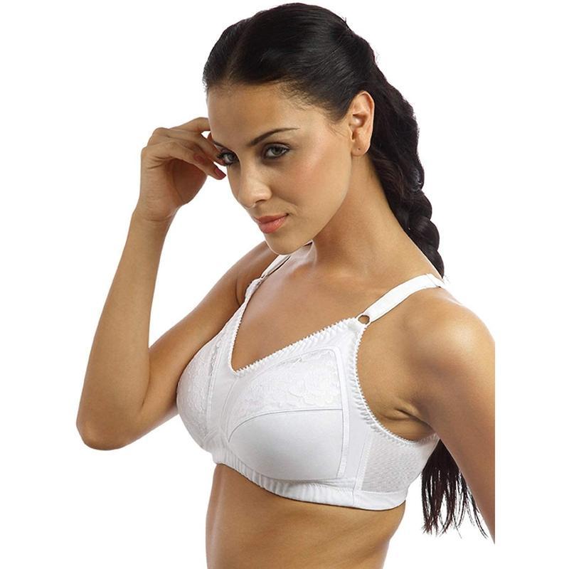 Lovable Plus Size Cotton White Bra for Women - Stilento