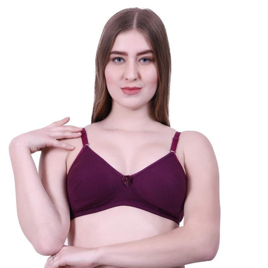 Lovable Women Full Coverage Classic Non Padded Bra Violet - Stilento