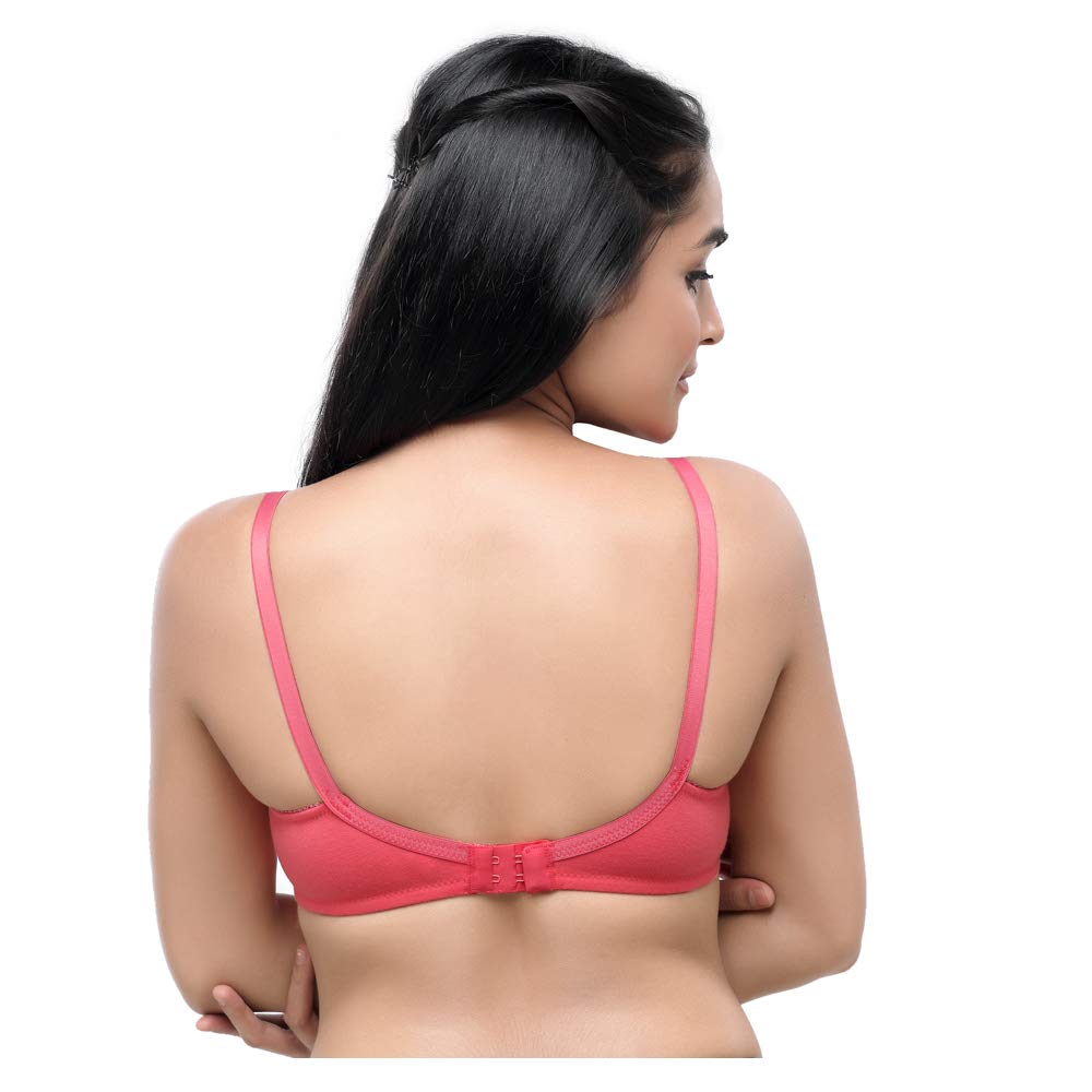 Lovable Women's All Day Cotton Bra Coral Pink