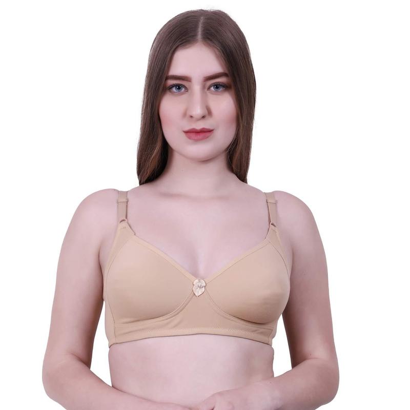 Lovable Women's Non-Padded Seamless Cotton Contour bra (Skin) - Stilento