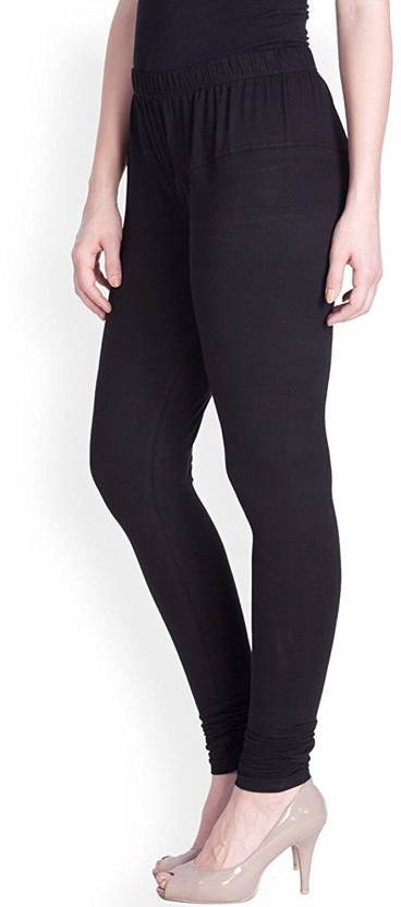 Lux Lyra Black Churidar Cotton Leggings free Size for Woman