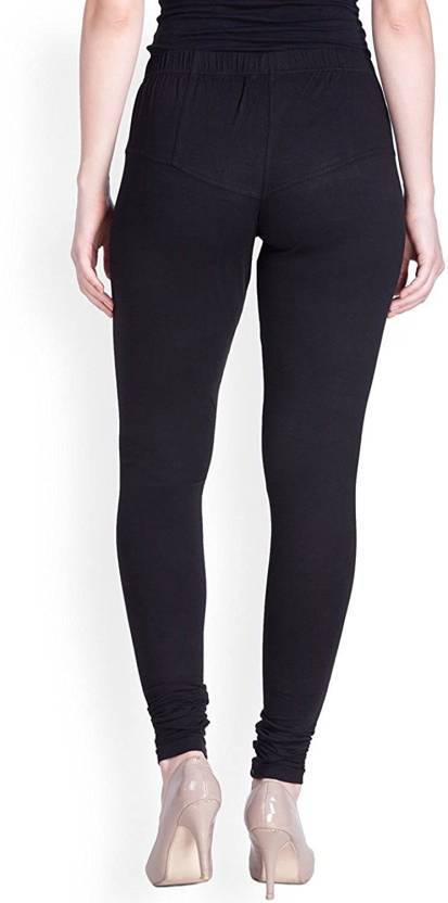 Lux Lyra Black Churidar Cotton Leggings free Size for Woman