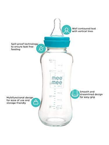 Mee Mee Premium Glass Feeding Bottle for Baby 240 ML - Stilento