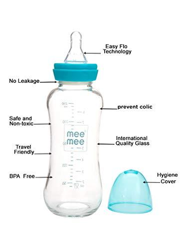 Mee Mee Premium Glass Feeding Bottle for Baby 240 ML - Stilento