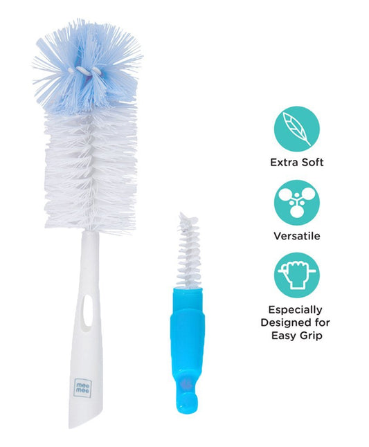 Mee Mee Thick Bristled Bottle & Nipple Cleaning Brush - Stilento