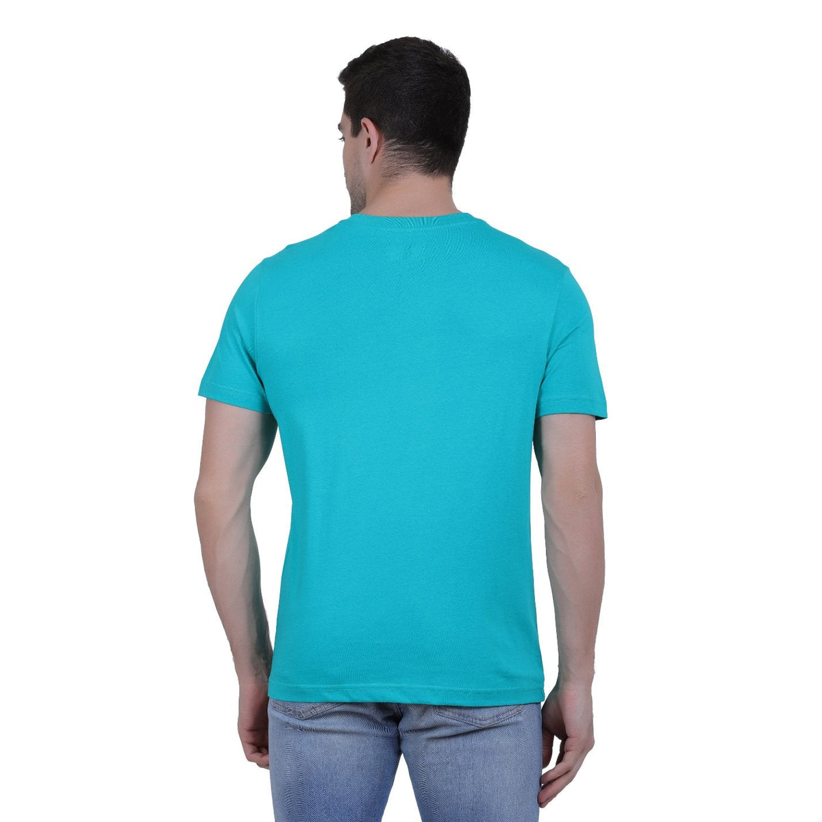 Men's Cotton Casual V Neck Green U.S. Polo T-shirt