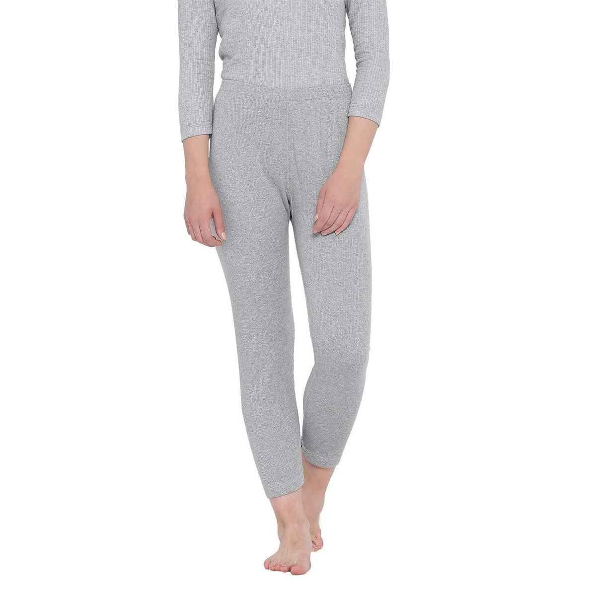 Monte Carlo Grey Winter Wear Thermal Bottom Warmer lower for Women