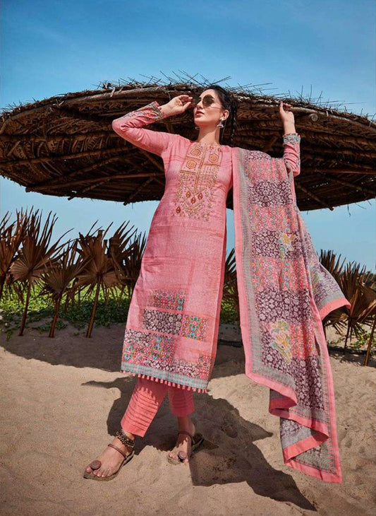 Mumtaz Arts Pure Lawn Cotton Unstitched Suit Set