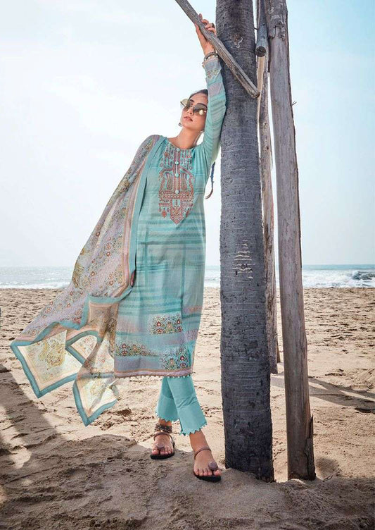 Mumtaz Arts Pure Lawn Cotton Unstitched Suit Set