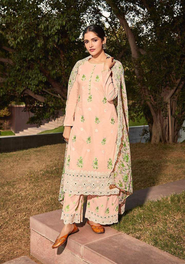 Mumtaz Arts Unstitched Pure Lawn Salwar Suit Material - Stilento