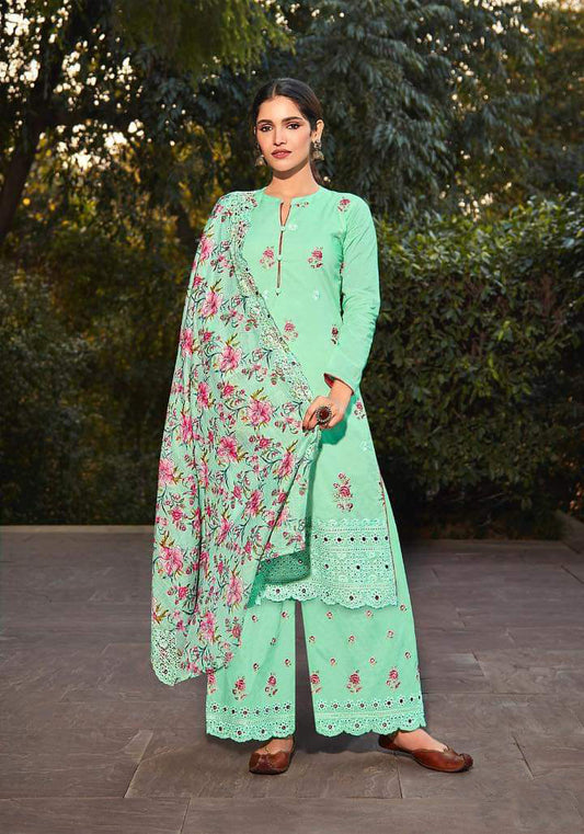 Mumtaz Arts Unstitched Pure Lawn Salwar Suit Material