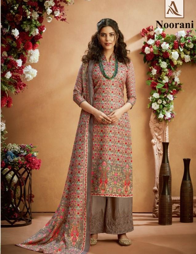 Noorani Pashmina Pure Suit Dress Material For Women - Stilento