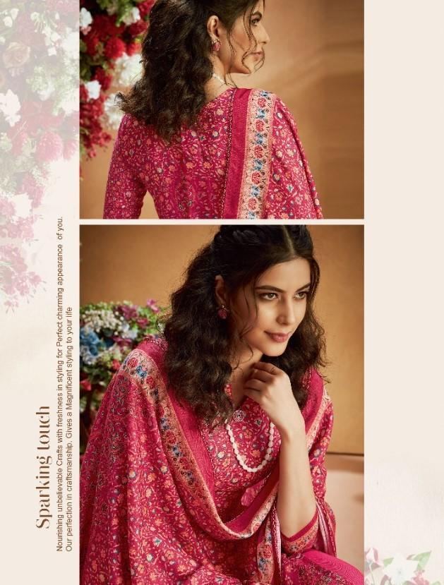 Noorani Pure Pashmina Suit Dress Material For Women Pink - Stilento
