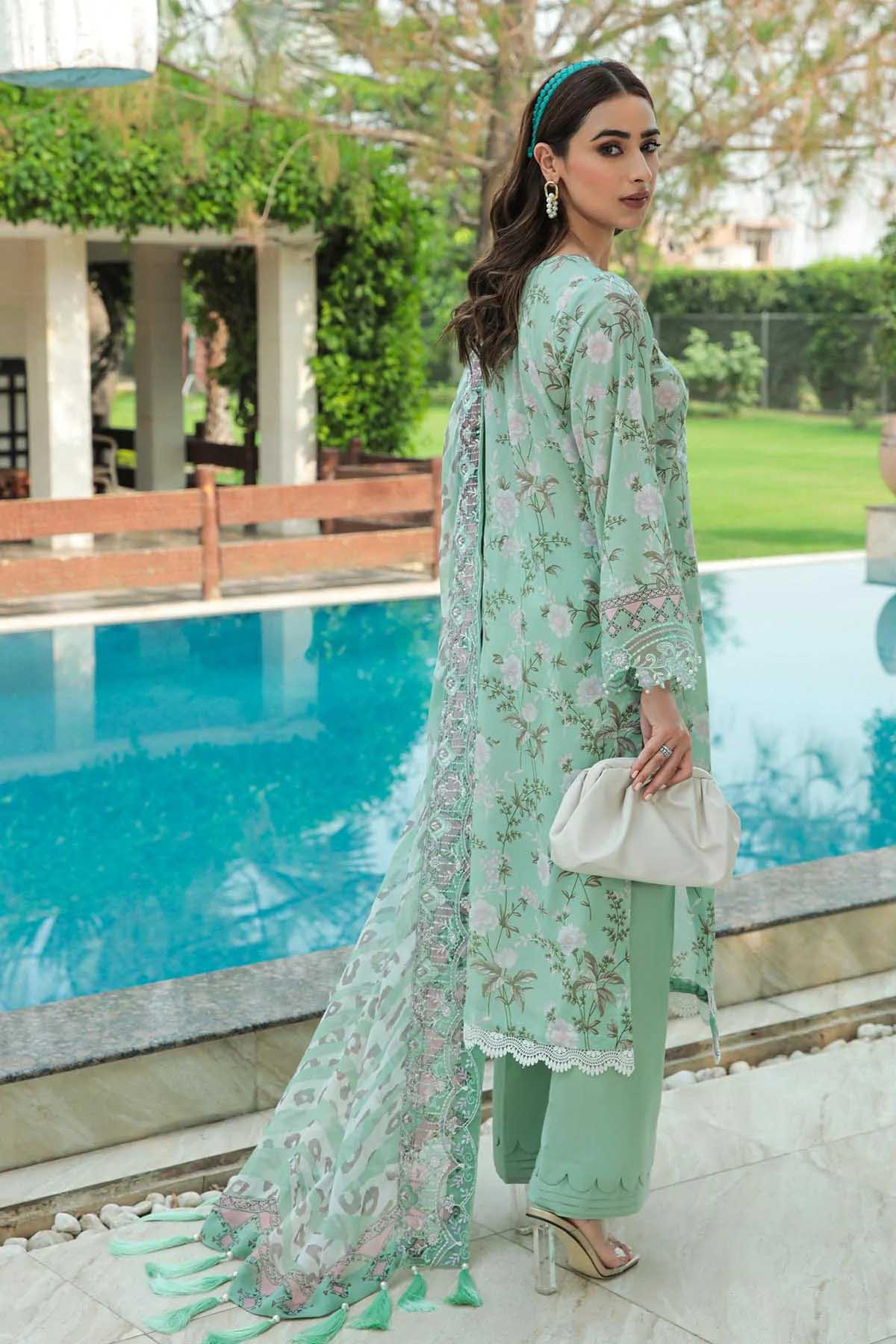 Nureh Gardenia Embroidered Lawn Pakistani Suit - Stilento