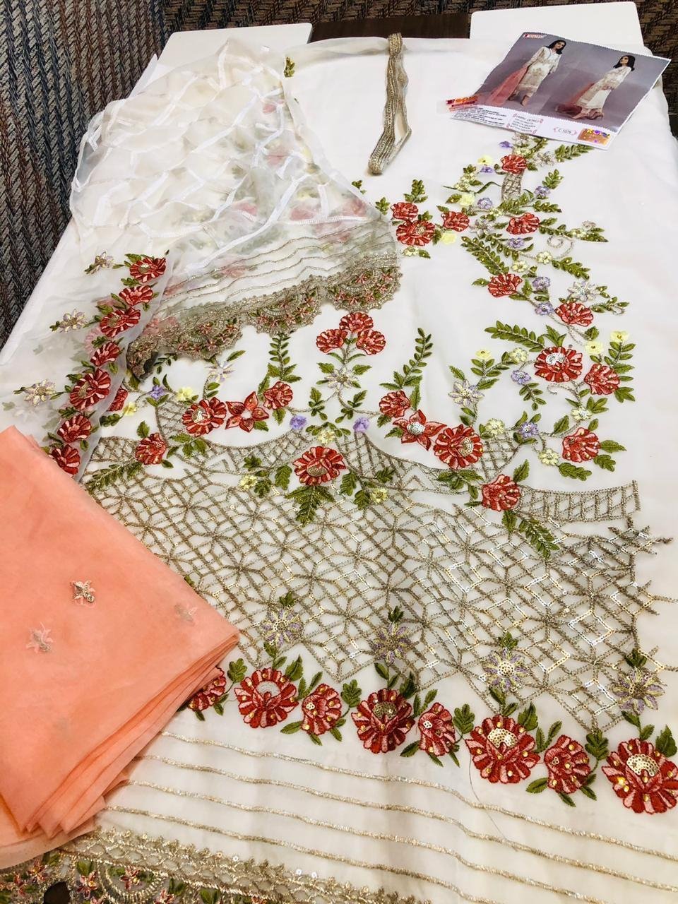 Pakistani Embroidery salwar kameez Dress Material - Stilento