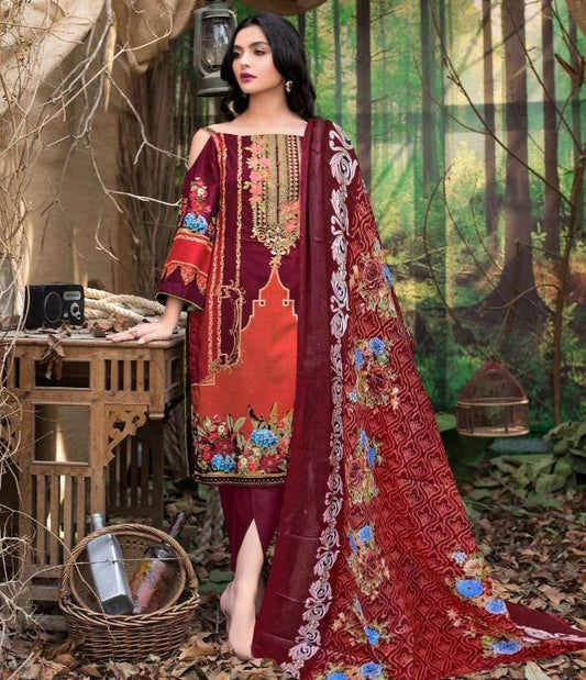 Pakistani Lawn Cotton Salwar Kameez Dress Material