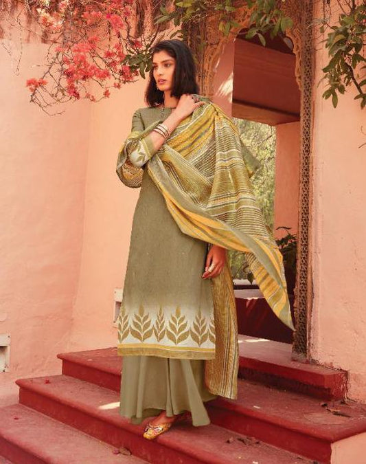 Pakistani Lawn Cotton Unstitched Suit Dress Material for Women