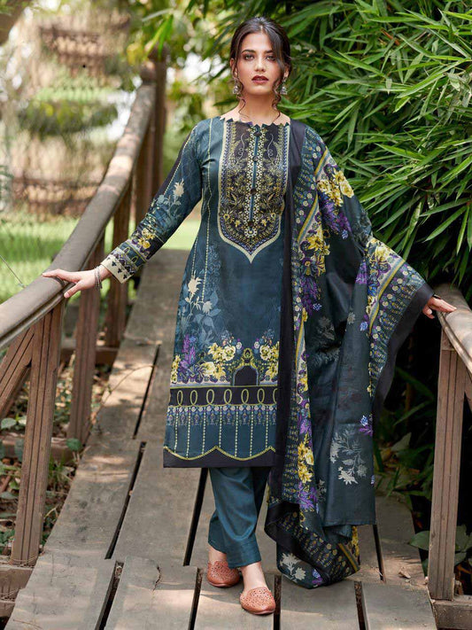 Pakistani Style Lawn Cotton Suit Material for Ladies