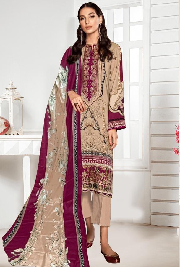 Pakistani Unstitched salwar kameez Cotton Dress Material - Stilento