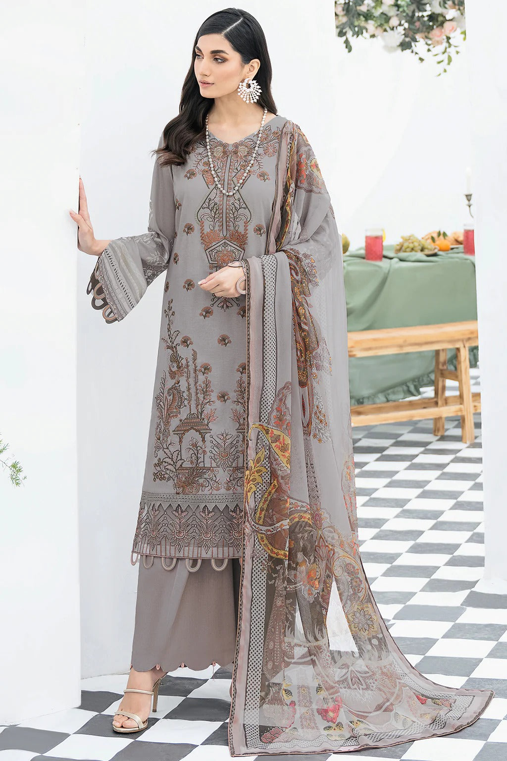 Ramsha Riwayat Luxury Lawn Vol 5 Pakistani Unstitched Suit Y-507