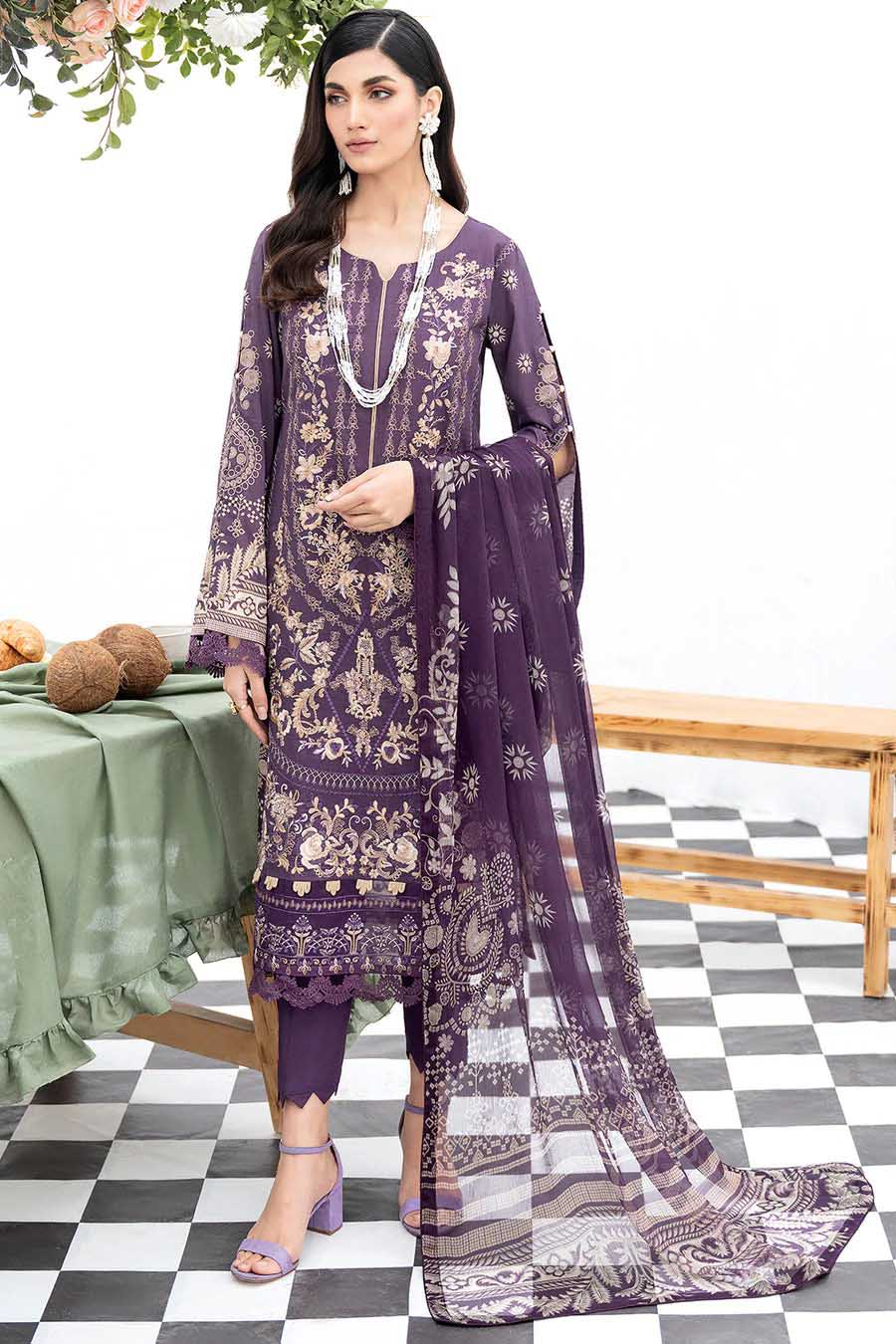 Ramsha Riwayat Luxury Lawn Vol 5 Pakistani Unstitched Suit Y-510