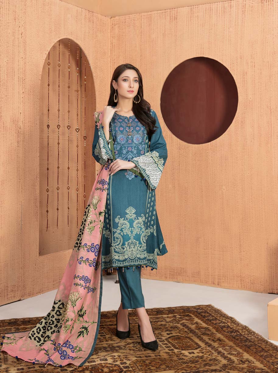 Amna Sohail Pakistani Winter Linen Suits By Tawakkal - Stilento