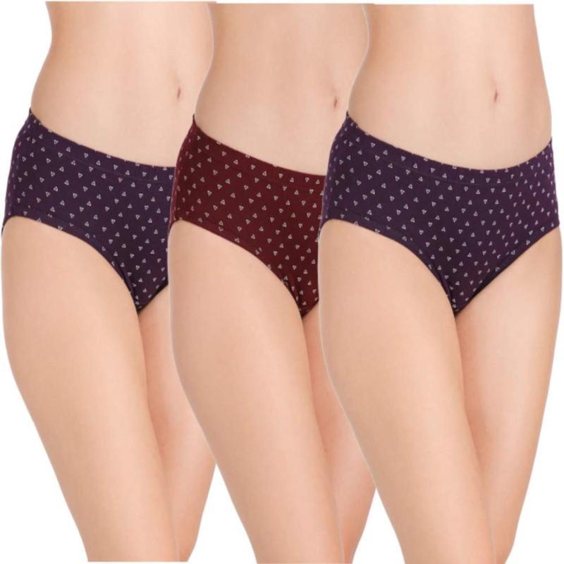Paris Beauty Groversons women's cotton Full Coverage Panties Brief (Pack of 3)