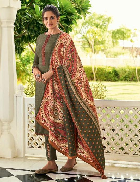 Pashmina Salwar suit Dress Material for Woman with Embroidery - Stilento