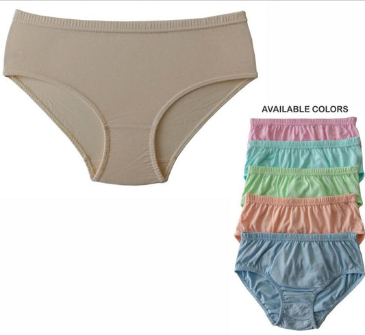 Plain Light Color Cotton Brief Hipster Panties for Women (Pack of 3) - Stilento