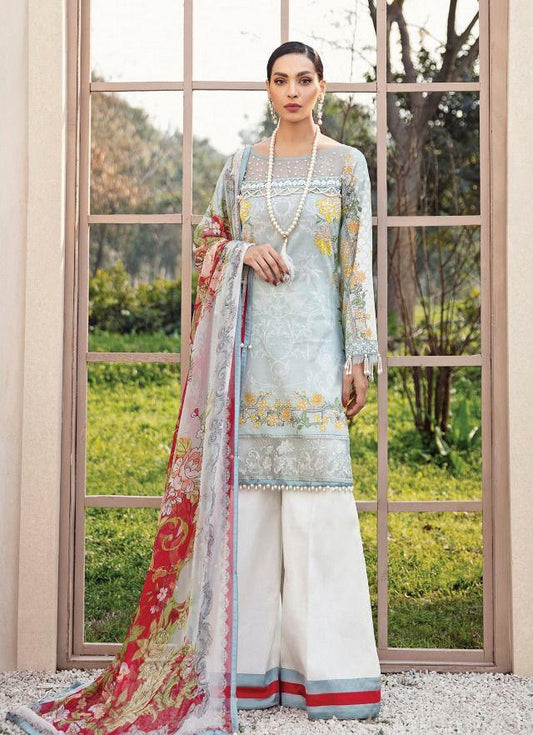 Printed Karachi Dress Materials with Dupatta For Women