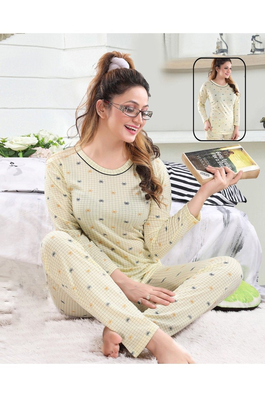 Printed Ladies Cotton Pyjama and Lower Set - Stilento
