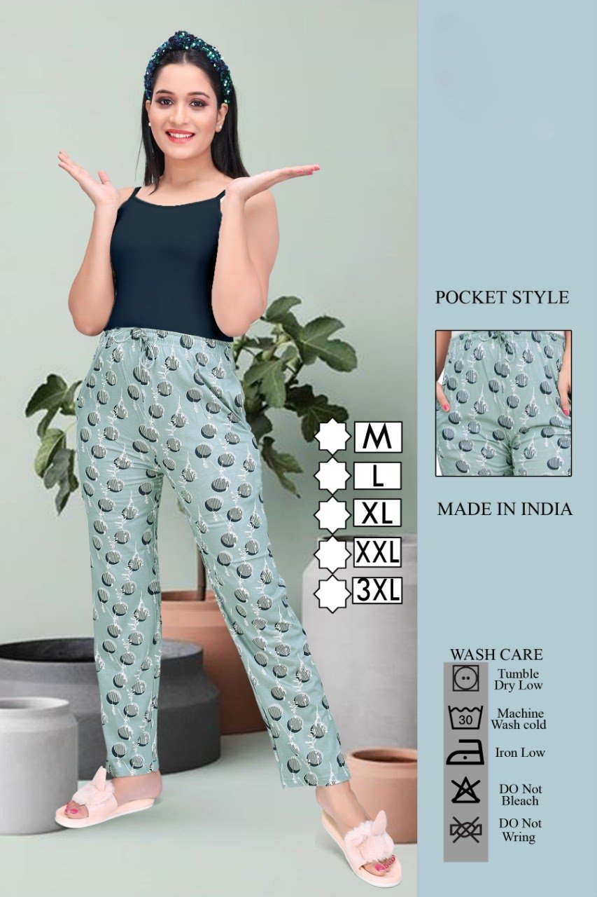 Printed Women's Regular Fit Cotton Stylish Pyjamas - Stilento
