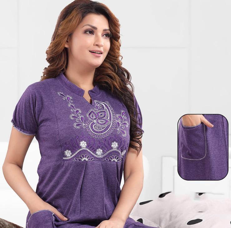 Multicolor Women Cotton Hosiery Night Gowns at Rs 335/piece in Ahmedabad |  ID: 22550417297