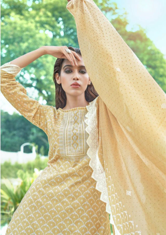 Pure Cotton Printed Unstitched Suit Set