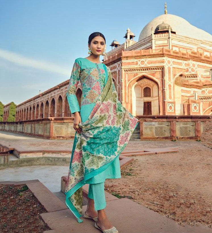 Pure Lawn Cotton Unstitched Party Wear Salwar Suits - Stilento
