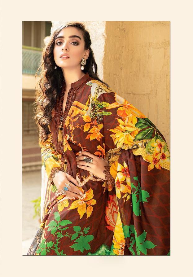 Pure Lawn Digital Style Printed Karachi Dress Material - Stilento