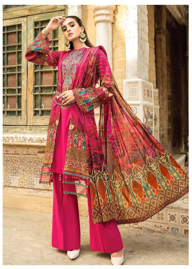 Pure Lawn Digital Style Printed Karachi Dress Material - Stilento
