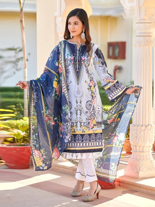 Pure Lawn Printed Women Suit Karachi Dress Material