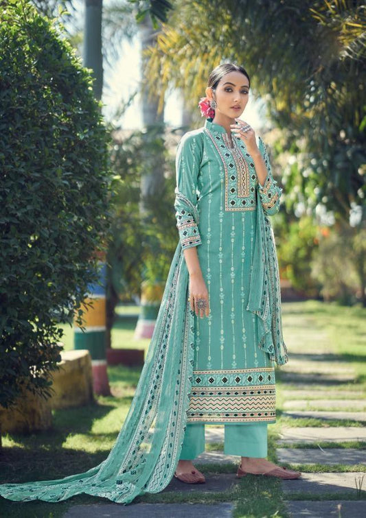 Pure lawn Unstitched Suits with dupatta for women