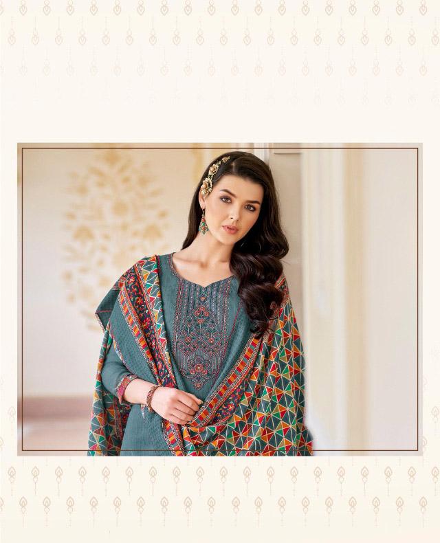 Pure Pashmina Unstitched Winter Garam Suits With Printed Dupatta - Stilento