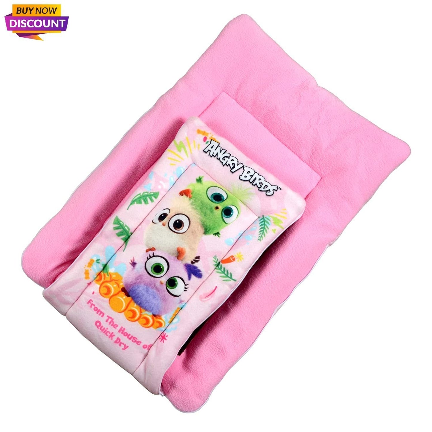 Quick Dry Cute Baby New Born Kangaroo Wrap Pink Sleeping Bag with Dry Sheet - Stilento