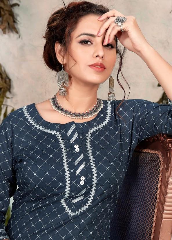 Rayon Kurta for Women With Gota Patti Work