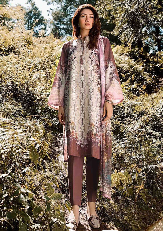 Rosemeen Pakistani Cambric Cotton Suit Material With Chiffon Dupatta