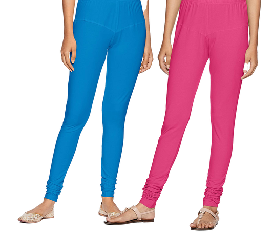 Rupa churidar blue and pink Leggings for ladies (Pack of 2) - Stilento