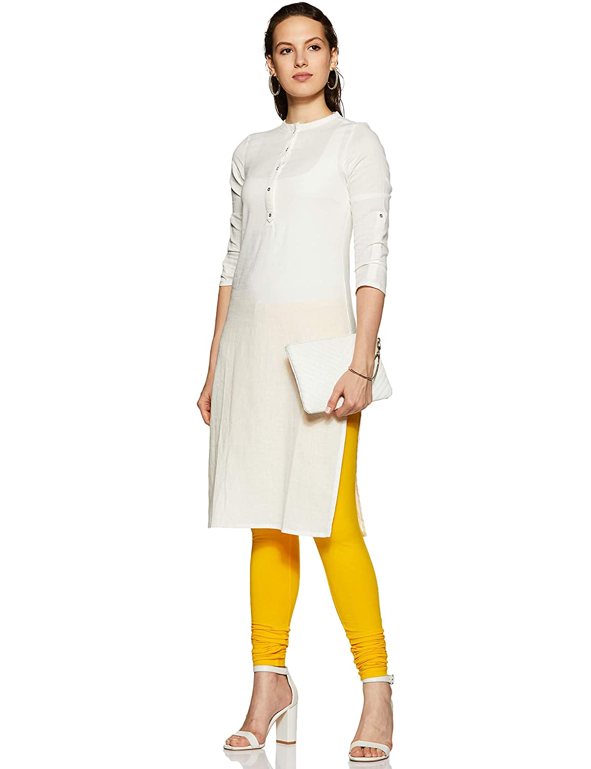 Rupa churidar Yellow Cotton Leggings for Woman - Stilento