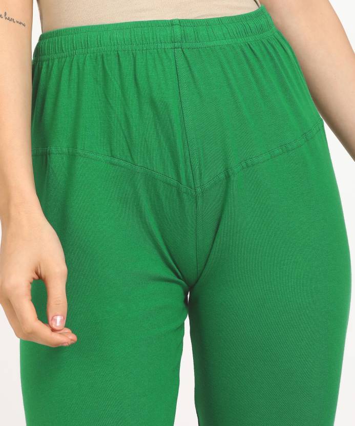 Rupa Softline churidar Green Cotton Leggings for ladies - Stilento