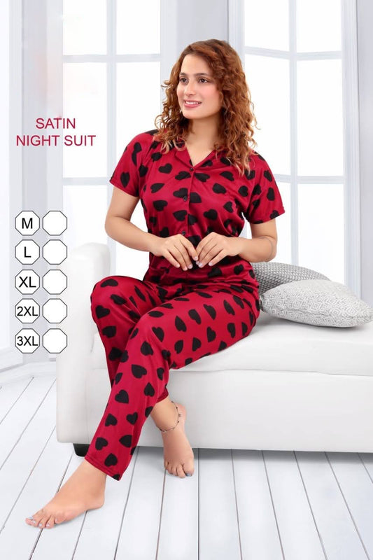 Satin Nightdress Pyjama Set for Women - Stilento