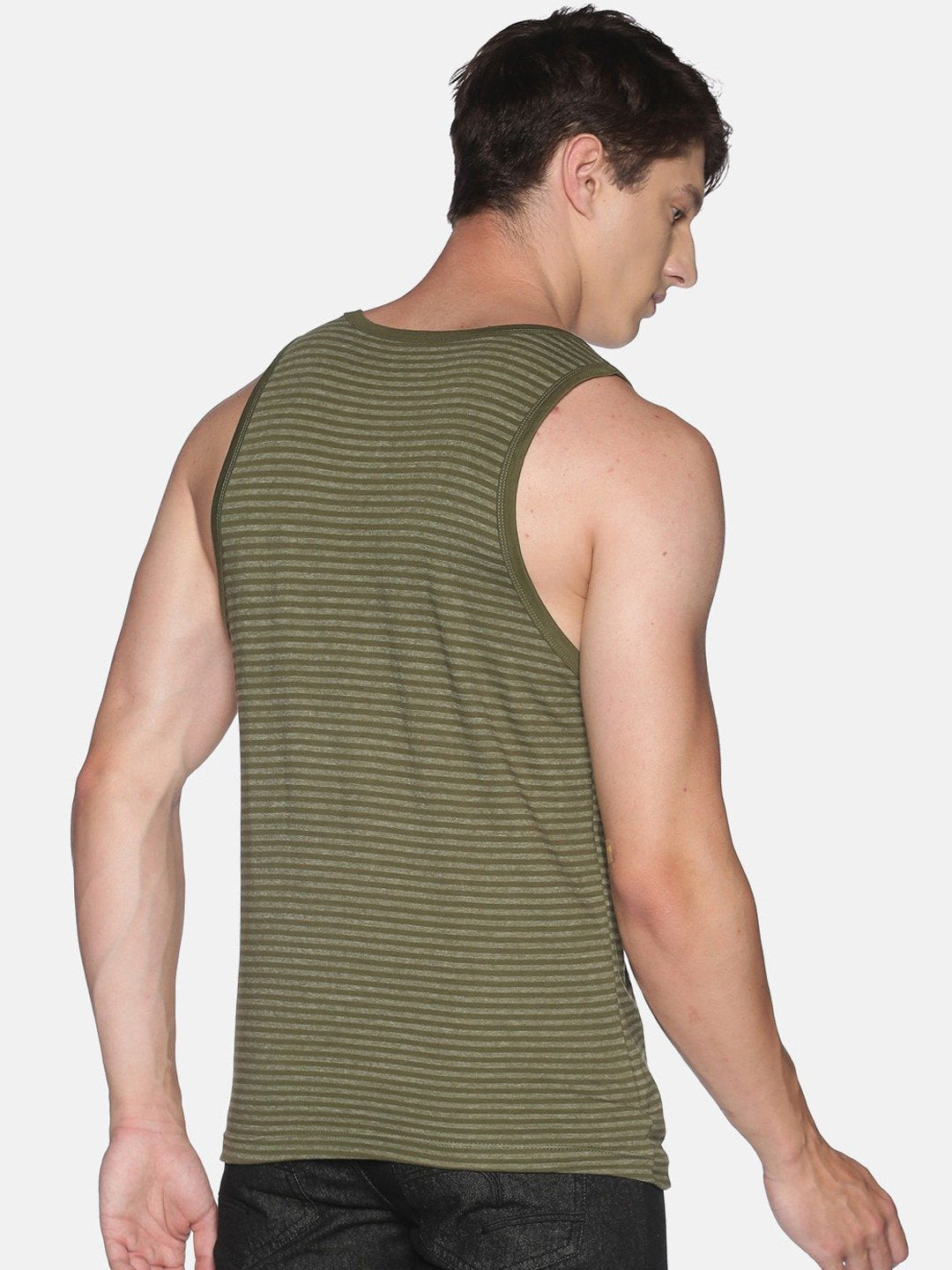 Sleeveless Green Sando Vest Tank Top for Men - Stilento