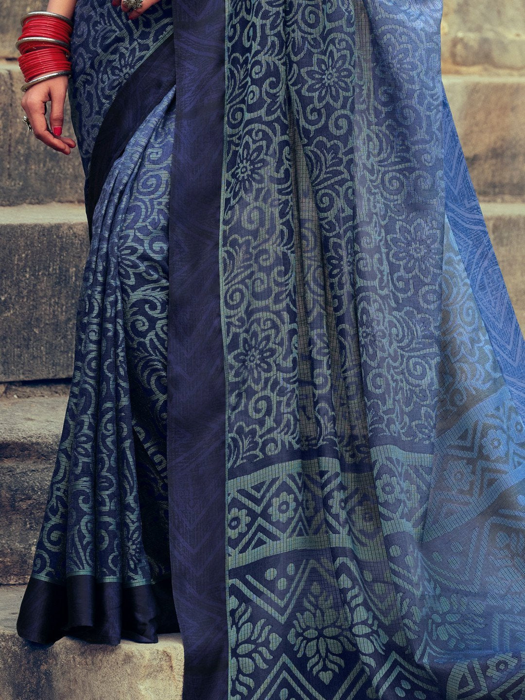 Soft Kota Silk Blue Designer Women Simple Saree